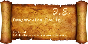 Damjanovics Evelin névjegykártya